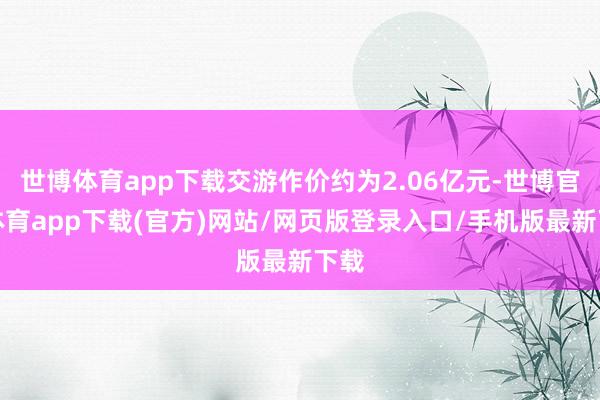世博体育app下载交游作价约为2.06亿元-世博官方体育app下载(官方)网站/网页版登录入口/手机版最新下载