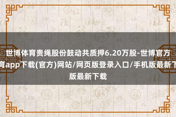 世博体育贵绳股份鼓动共质押6.20万股-世博官方体育app下载(官方)网站/网页版登录入口/手机版最新下载