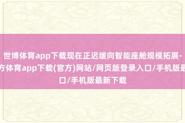 世博体育app下载现在正迟缓向智能座舱规模拓展-世博官方体育app下载(官方)网站/网页版登录入口/手机版最新下载