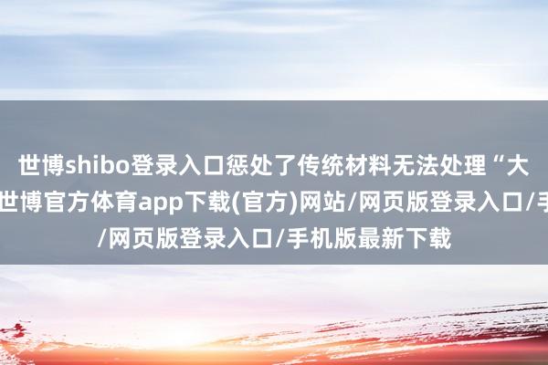 世博shibo登录入口惩处了传统材料无法处理“大分子”的困难-世博官方体育app下载(官方)网站/网页版登录入口/手机版最新下载