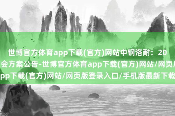 世博官方体育app下载(官方)网站中钢洛耐：2025年第一次临时推动大会方案公告-世博官方体育app下载(官方)网站/网页版登录入口/手机版最新下载