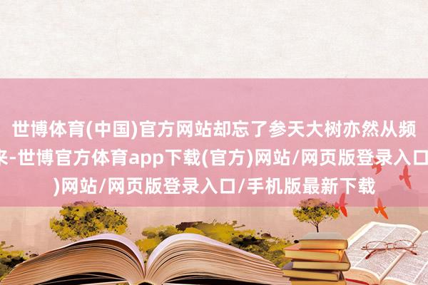 世博体育(中国)官方网站却忘了参天大树亦然从频频的种子裂变而来-世博官方体育app下载(官方)网站/网页版登录入口/手机版最新下载