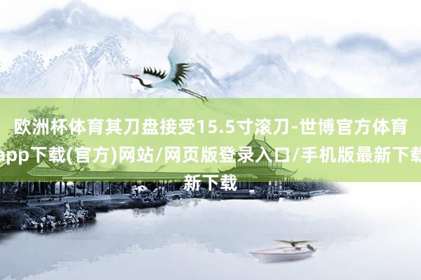 欧洲杯体育其刀盘接受15.5寸滚刀-世博官方体育app下载(官方)网站/网页版登录入口/手机版最新下载